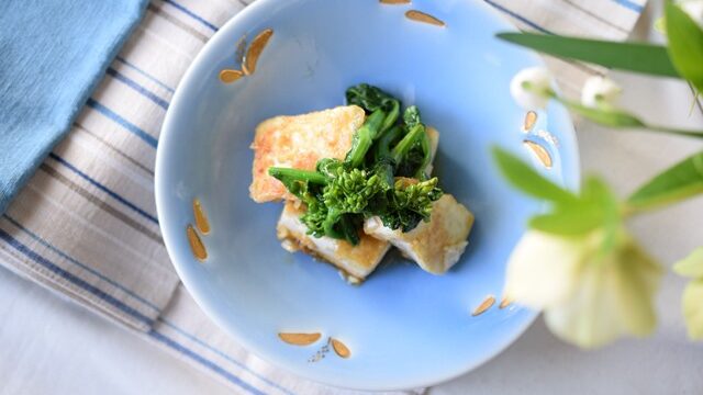 菜の花と豆腐の香味たれのマリネレシピ カラダトトノエごはん 癒しの料理教室ゆるり